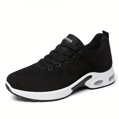 Ombre Mesh Sneakers Air Cushion Lace-up Running Shoes Non-slip Athletic