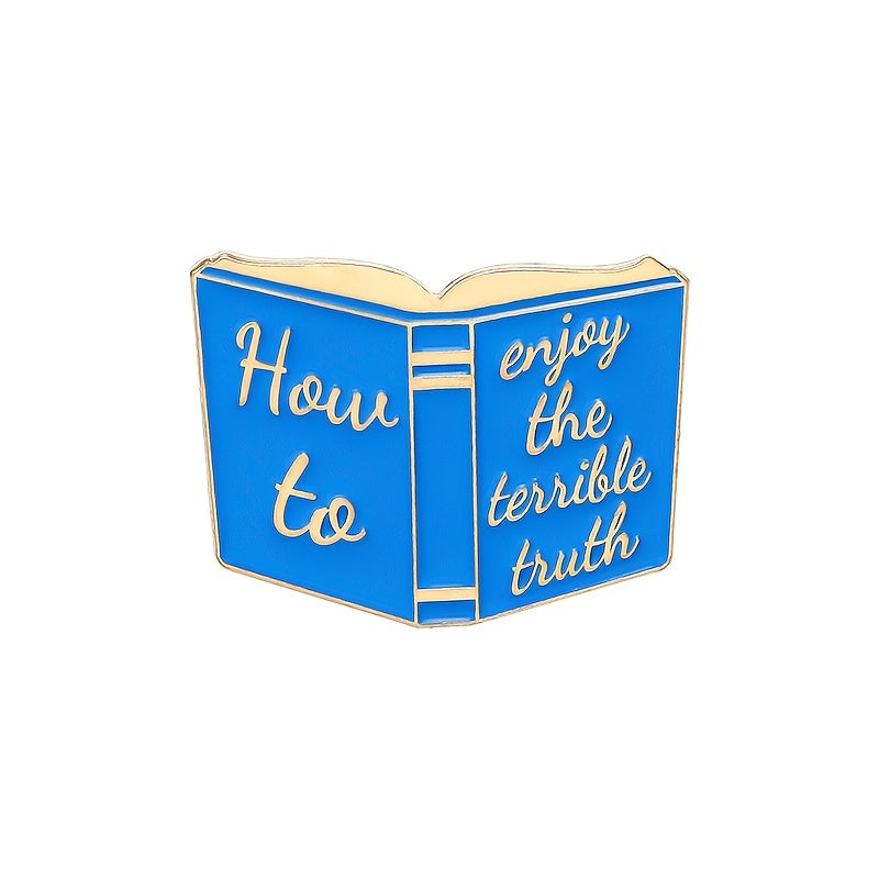 Colorful Book Cover Badge Brooch - Reading Personality Gift