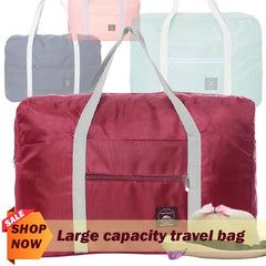 Foldable Travel Polyester Storage Bag Large Capacity Zipper Luggage