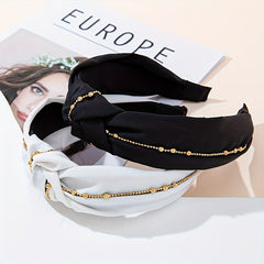 Chain Fabric Headband Wide Hair Hoop Hair Accessories for Women Girls