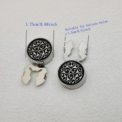 2pcs Minimalist Pattern Button Covers Hidden Buttons Shirt Decorative