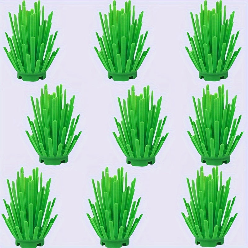 9pcs Building Block Farm Grass Shrub Plant Garden Ranch Fence Scene Play