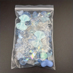50g Transparent Solid Mixed Beads Bulk DIY Bracelet Necklace Material