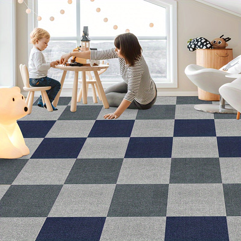 Anti-slip Square Carpet Sticker 30pcs Self-adhesive Floor Tile Stain Resistant