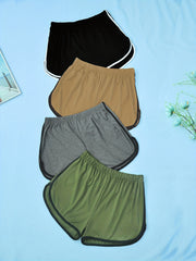 Comfy Elastic Waistband Shorts Women's Sleepwear