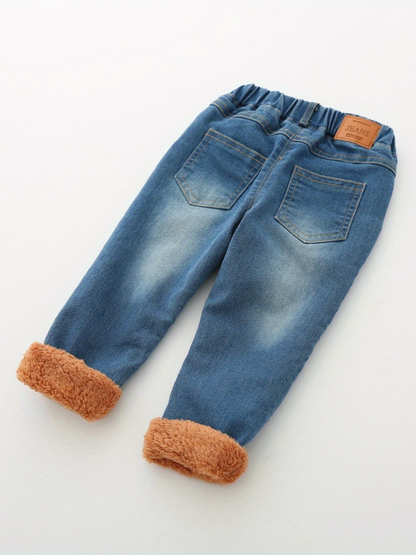 Boys Elastic Waist Denim Pants with Pocket