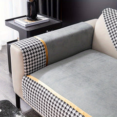 Short Plush Sofa Slipcover Modern Non slip Sofa Cover