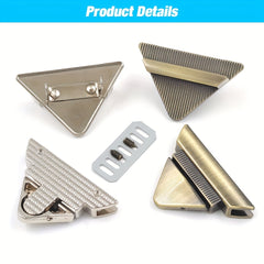 Triangle Press Lock Leather Craft Bag Hardware