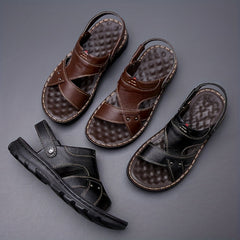 Men's Durable Non Slip Sandals Easy To Clean Comfy Open Toe Beach Shoes