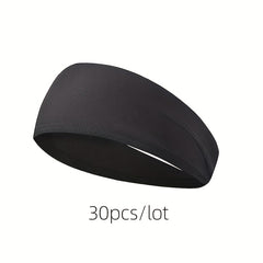 30pcs Sweat Wicking Headband Non Slip Headbands for Running Fitness Hairband