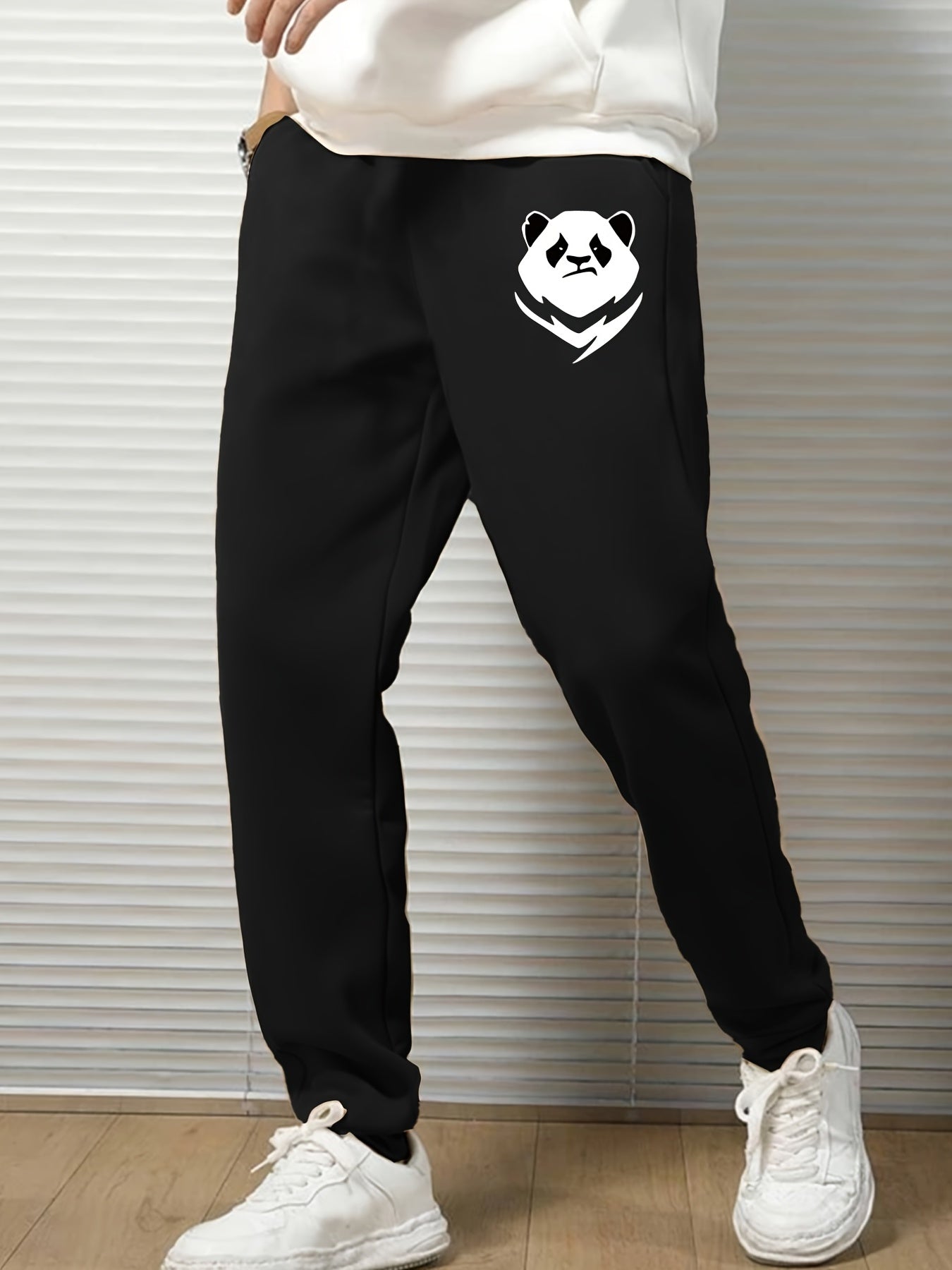 Cartoon Panda Print Loose Sweatpants