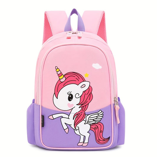 Cartoon Unicorn Daypack Large Size Travel Backpack for Boys and Girls