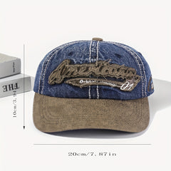 Unisex Sunshade Adjustable Casual Baseball Cap With Letter Embroidery