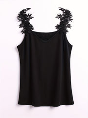Lace Strap Tank Top Sleeveless Summer Casual Top