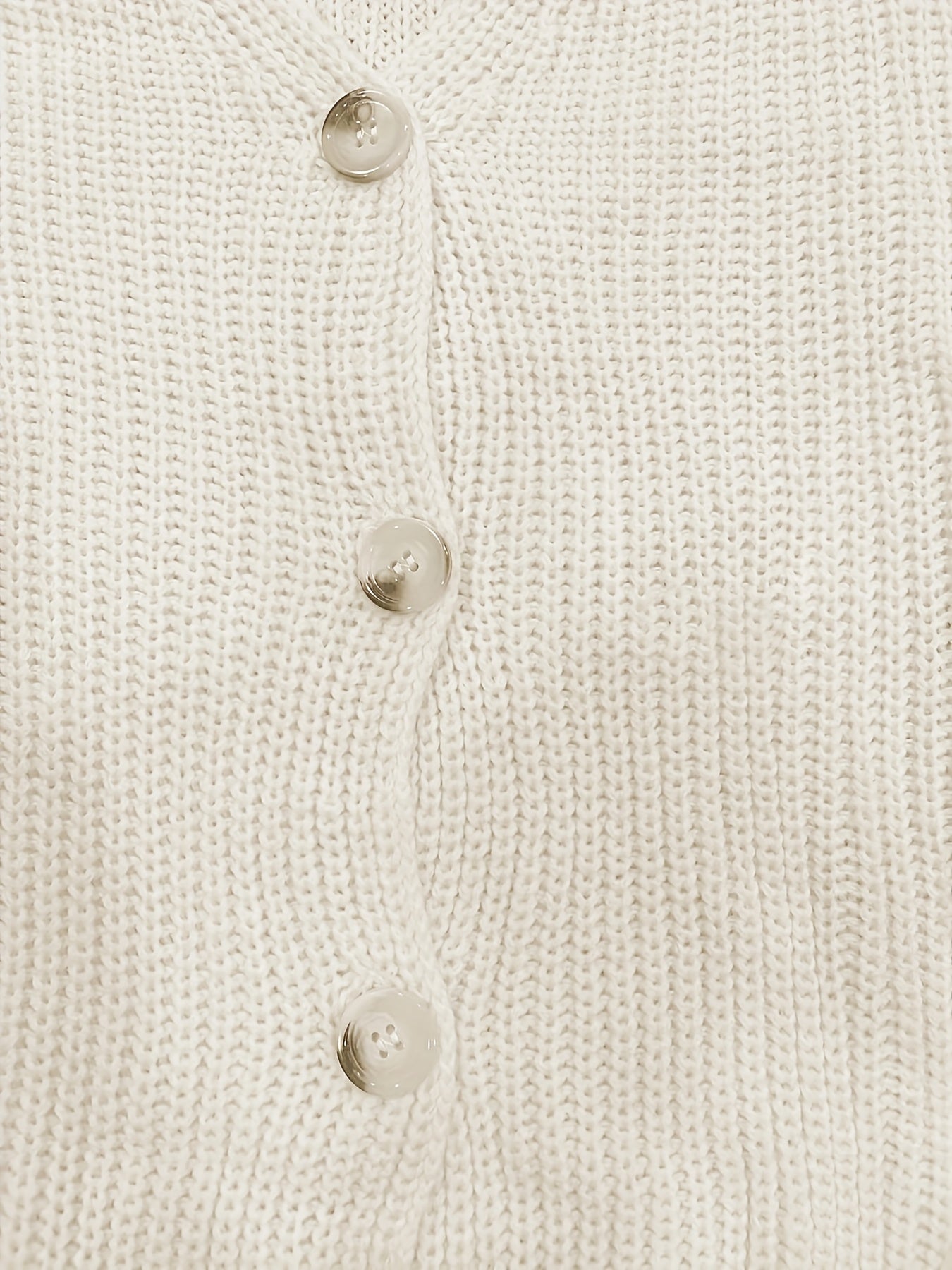 Button Front Long Sleeve Cardigan for Women