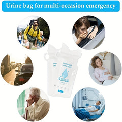 6pcs Emergency Urine Bag Disposable Portable Unisex Travel Vomiting Bag