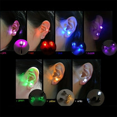 LED Luminous Earrings Flash Crown Christmas Halloween Decorations