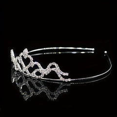 Rhinestone Headband Queen Crown Tiara Wedding Hair Accessory