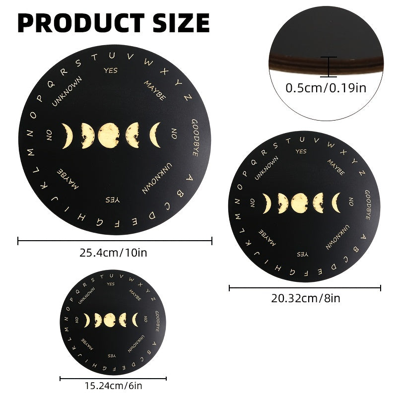 Wooden Solar System Divination Pendant Plate Probing Witchcraft Altar Supplies