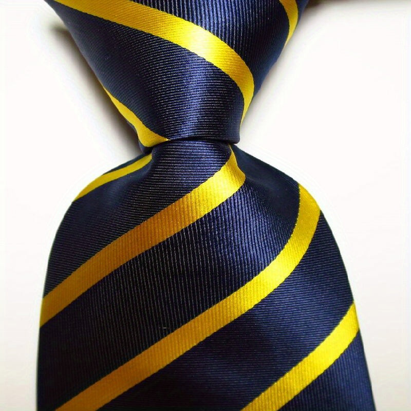 Men's Green Orange Stripe Tie