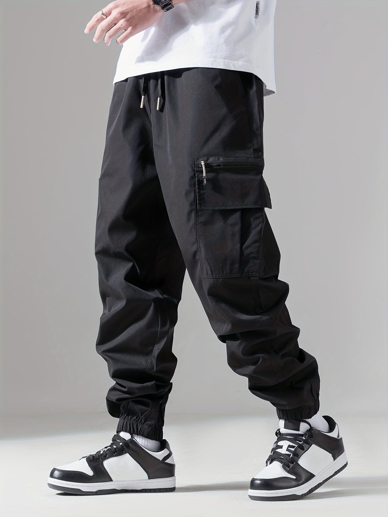 Men s Cargo Pants with Drawstring Waist