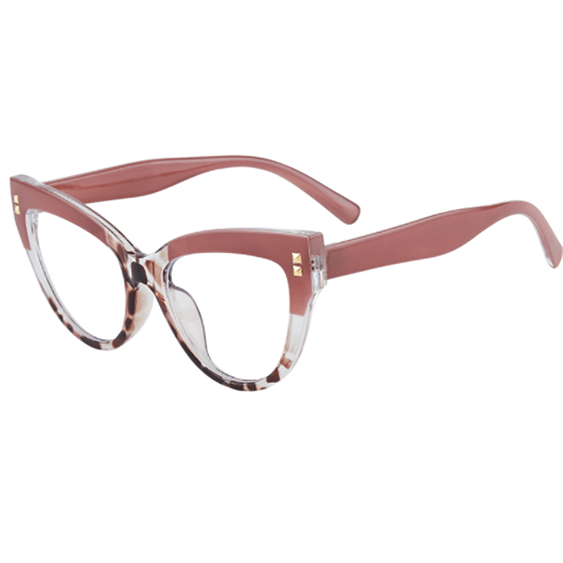 Light Blocking Glasses Large Cat Eye Clear Lens Computer Glasses