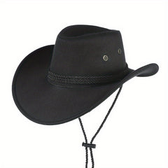 Western Vintage Cowboy Cowgirl Hats Classic Solid Jazz Fedora Cap