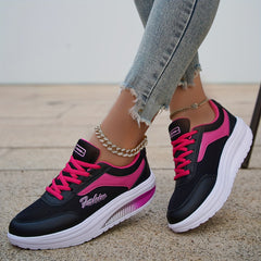 Women's Mesh Heightening Running Shoes Autumn Travel Sneakers