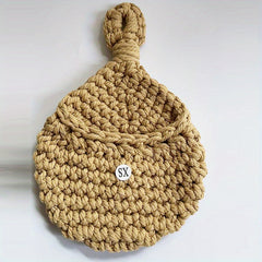 Bohemian Style Woven Teardrop Wall Basket