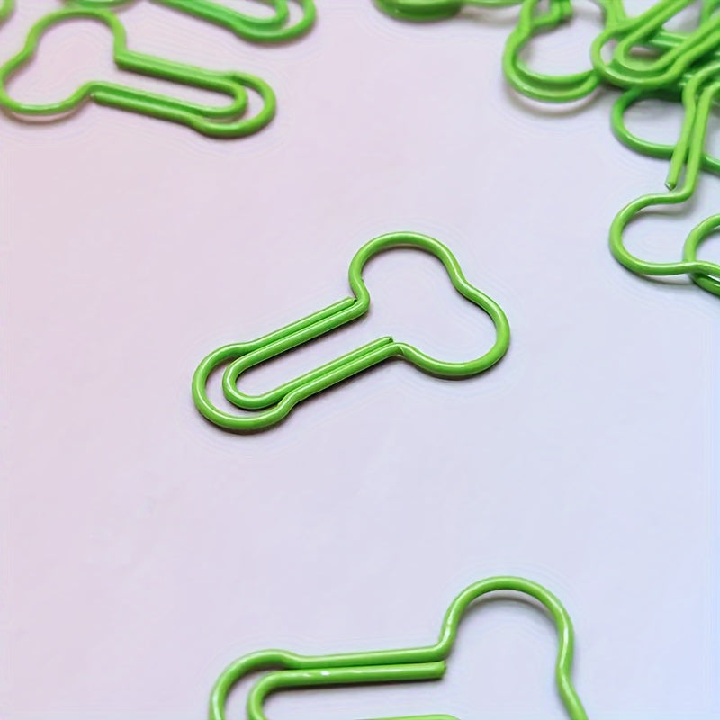 10pcs Green Paper Clips Bookmarks School Office Supplies