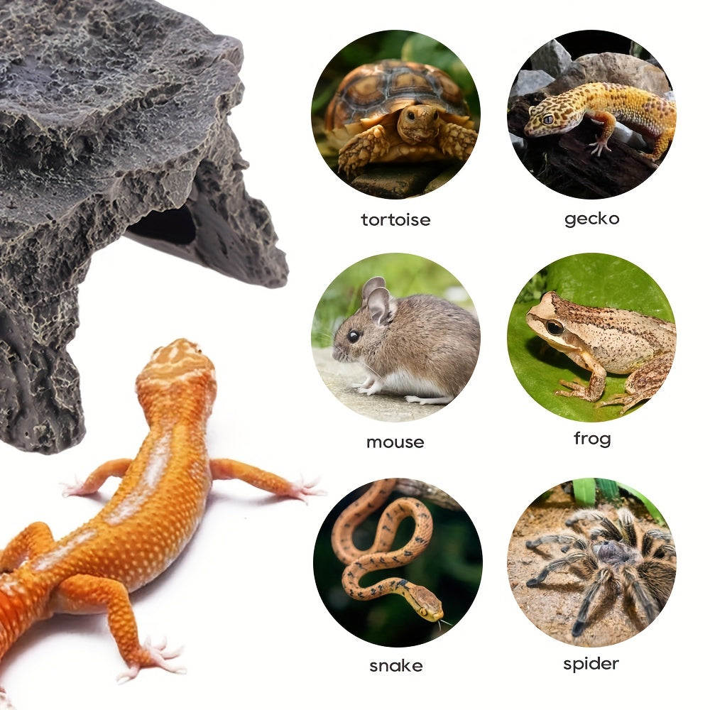 Reptile Pet Rock Cave for Small Animal Hideout