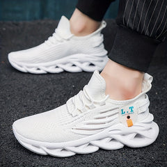 Men's Slip on Mesh Sneakers with Shoelaces