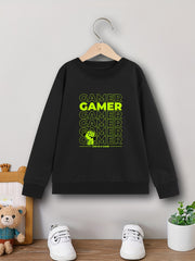 Boys Funny Gamer Sweatshirt Long Sleeve Crew Neck Top Kids Clothing