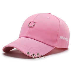 Unisex Baseball Cap Iron Ring Snapback Adjustable Hat