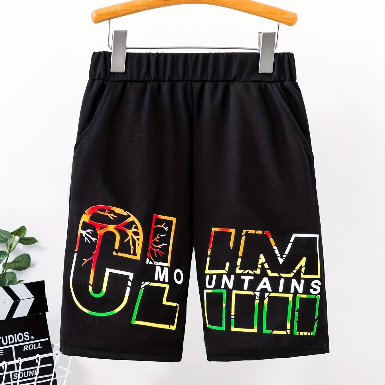 CLIM MOUNTAINS Boys Comfortable Creative Shorts for Summer Outdoor, Quick-drying