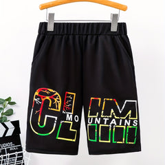 CLIM MOUNTAINS Boys Comfortable Creative Shorts for Summer Outdoor, Quick-drying