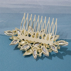 Girls Rhinestone Hairpin Crystal Leaf Hairpin