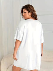Loungewear Dress Women's Plus Wreath & Sheep Print