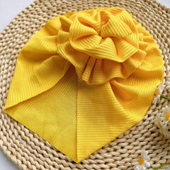 Yellow Baby Spring Summer Thin Headband Soft Big Flower Baby Hat