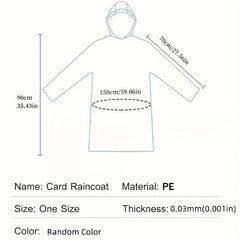 5pcs Waterproof Portable Rain Ponchos - Convenient and Disposable
