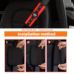 Crown Glitter Car Seat Belt Shoulder Protector PU Leather