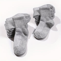 10 Pairs Kids Crew Socks Soft Breathable Children's Socks