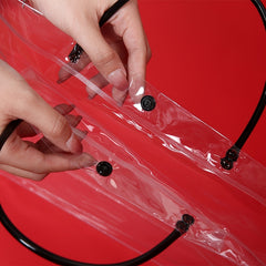 Waterproof Transparent Tote Bag with Button - Ideal for Weddings