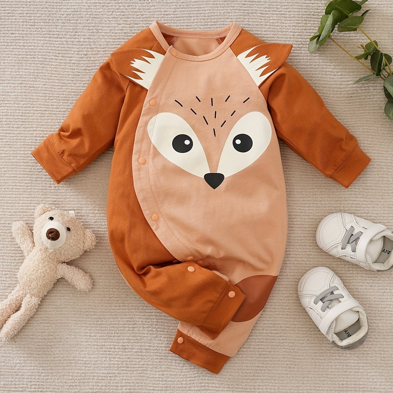 Fox Dress Up Costume Baby Raglan Sleeve Bodysuit