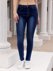 Women's Slim Fit Skinny Jeans Mid Stretch Denim Pants
