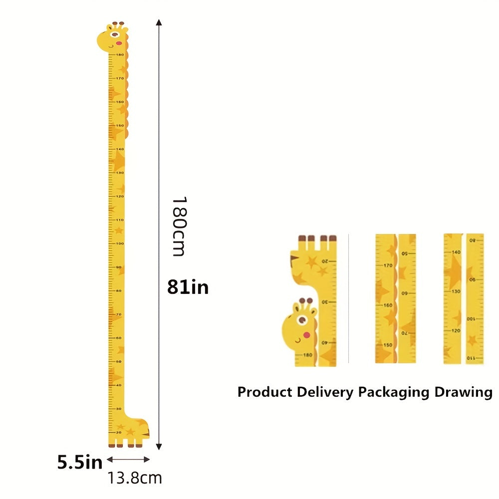 Giraffe Yellow Height Chart Stickers - Nursery Wall Decor