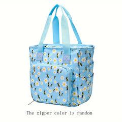 Craft Woven Storage Bag Large Capacity Tote for Work Picnic Travel