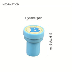 26pcs Alphanumeric Cartoon Stamp Drawing Ink Teaching Aids