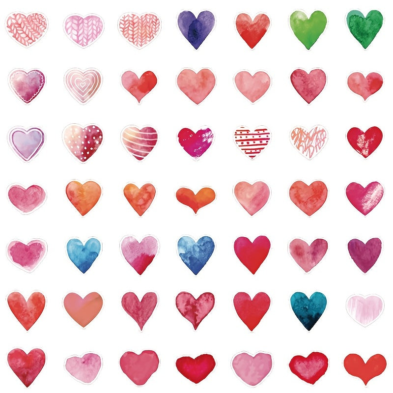 50pcs Love Stickers Decals Tablet Laptop Guitar Room Decorative