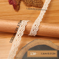 Vintage Style Hollow Lace Ribbon Cotton Trim for Wedding DIY